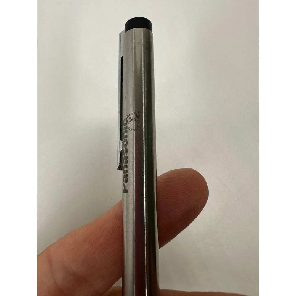 Lamy Pen Ball Point Blue Ink Silver Tone Black Panasonic Logo